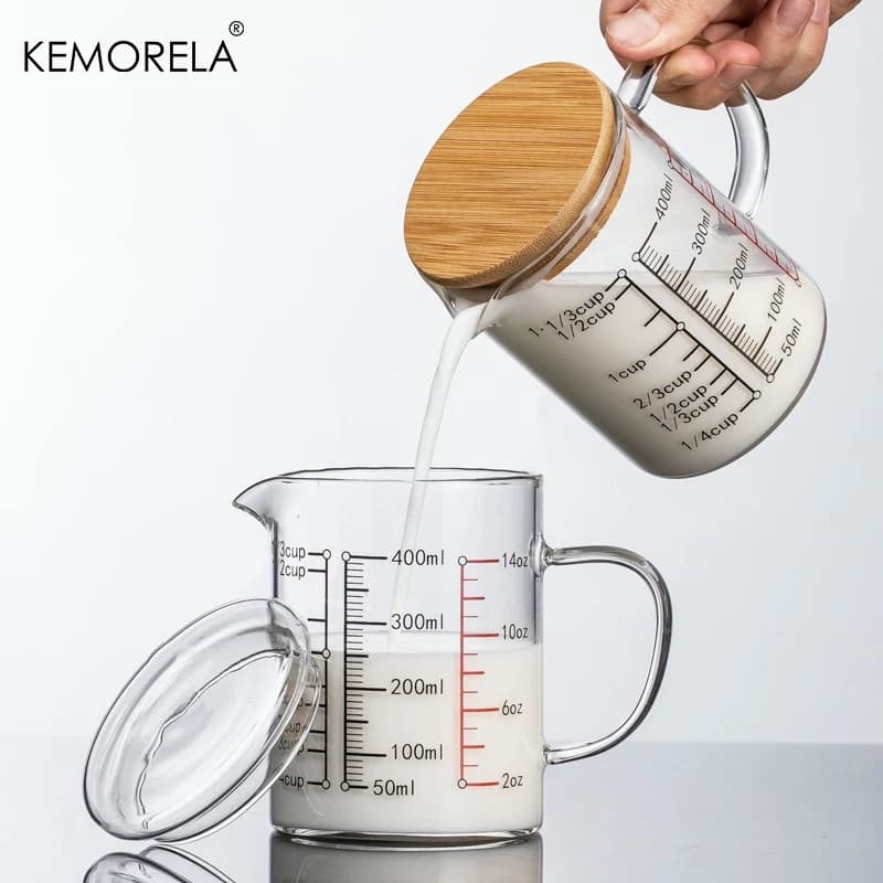 Tasse à mesurer en verre de qualité alimentaire, verre à haute teneur en Borosilicate, outils de mesure pratiques et durables et balances avec