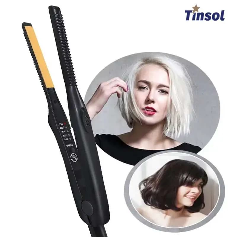 Mini fer à lisser 2 en 1, fer à friser professionnel en céramique, fer plat court pour femmes et hommes, lisseur de barbe