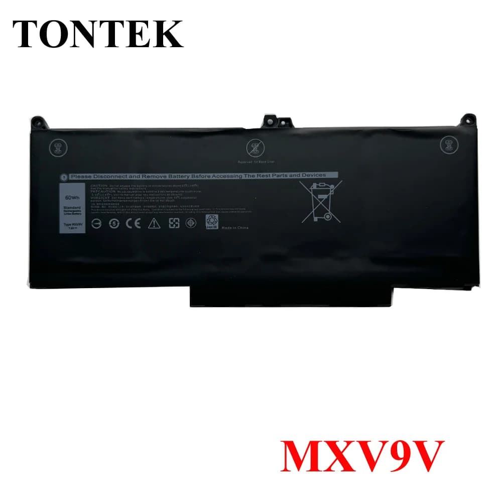 Batterie d'ordinateur portable MXV9V pour Dell Latitude 7300 7400 5300 5310 5300 5310 série 2 en 1 5VC2M 05VC2M 829MX 0829MX 7.6V 60WH