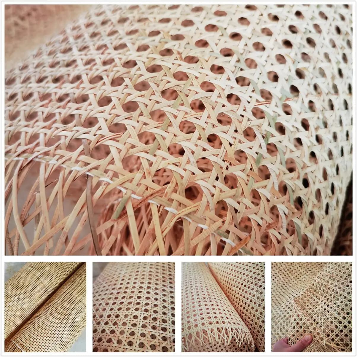 Feuille de rotin naturelle d'indonésie, sangle en rouleau, pour chaise, Table, meubles, matériaux de réparation, décoration