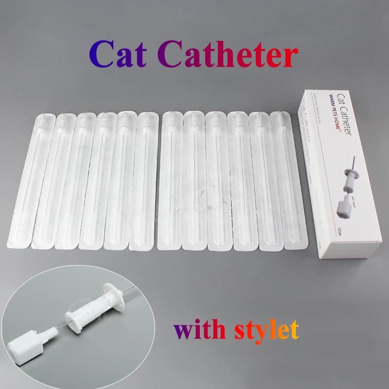 Cathéters pour chats avec stylet, trou d'extrémité 3Fr, trous latéraux 4Fr, fournitures vétérinaires