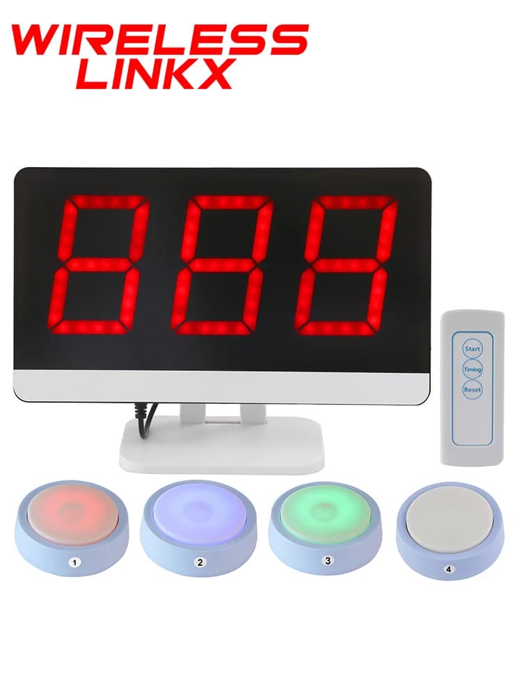 Système de Buzzer pour Jeu de Quiz avec 4 États de Couleur et 3 Modes de Réponse pour Compétitions en Classe et Jeux Familiaux