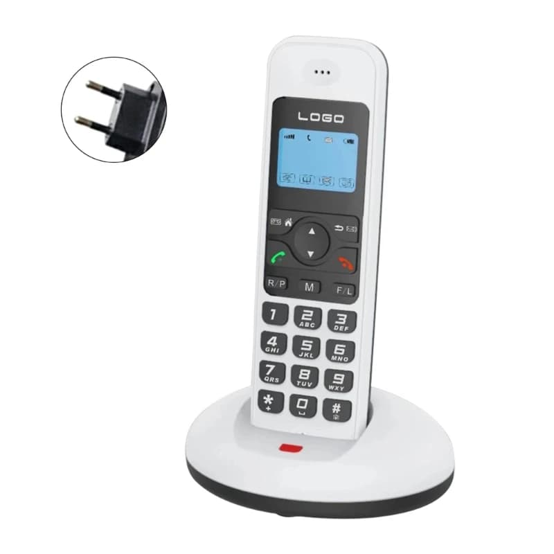 Téléphone de bureau D1006 avec affichage de l'appelant, téléphone fixe sans fil pour hôtels, bureaux et maisons, réponse mains