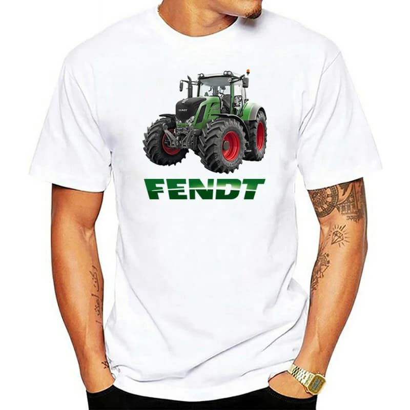 Fendt-T-shirt à Manches Courtes en Coton, Noir et Blanc, Nouveauté 2022