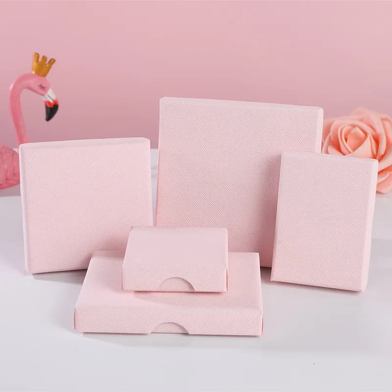 Boîtes d'emballage de bijoux fines de 1.5cm, 12 pièces, mallette de rangement pour collier, Bracelet, carte pendentif, boîte d'emballage cadeau