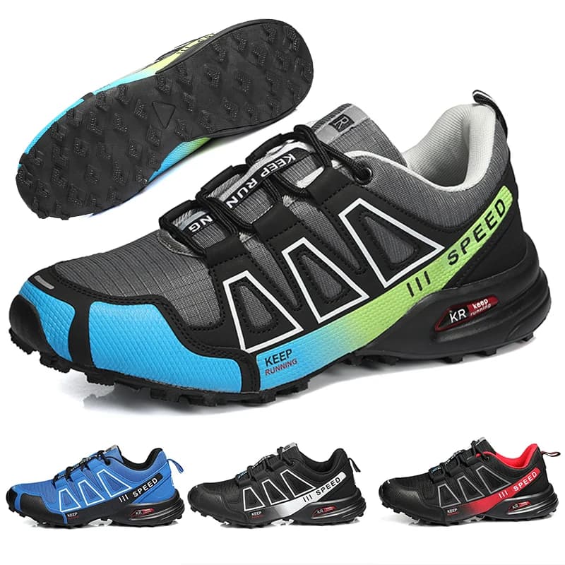 Chaussures de randonnée pour hommes, chaussures d'extérieur antidérapantes à semelles en caoutchouc, chaussures d'entraînement tactiques