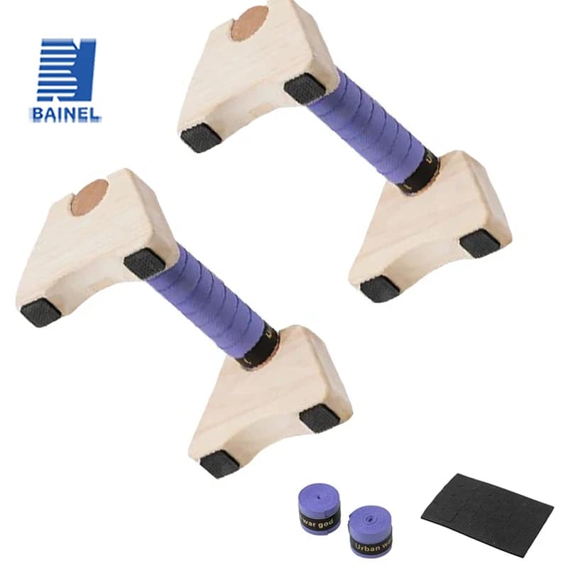 1 paire de barres de pompes en bois, gymnastique, planche T1, exercice de fitness, musculation, entraînement parallèle, nouveauté