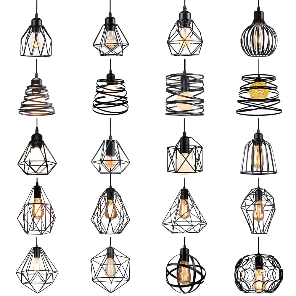 Moderne Mini suspension en fer forgé café Bar magasin de vêtements noir suspension lampe industrielle rétro Loft salle à manger éclairage
