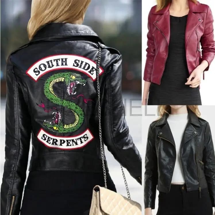 Riverdale Veste de moto en cuir PU pour femme, cuir Él, combinaison de moto, Serpents Southside, mode steampunk