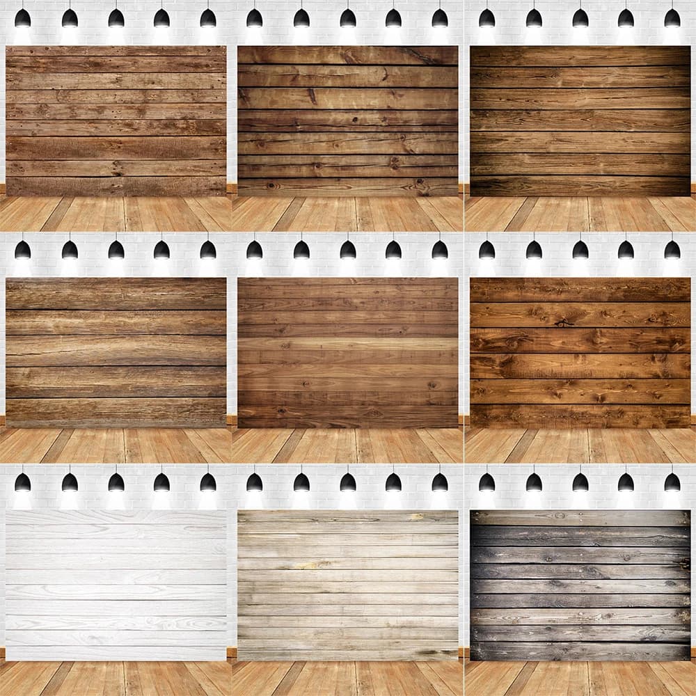 Planches en bois de style rural, toile de fond de photographie de produit pour animaux de compagnie, mur marron et blanc, fête préChristophe, fête