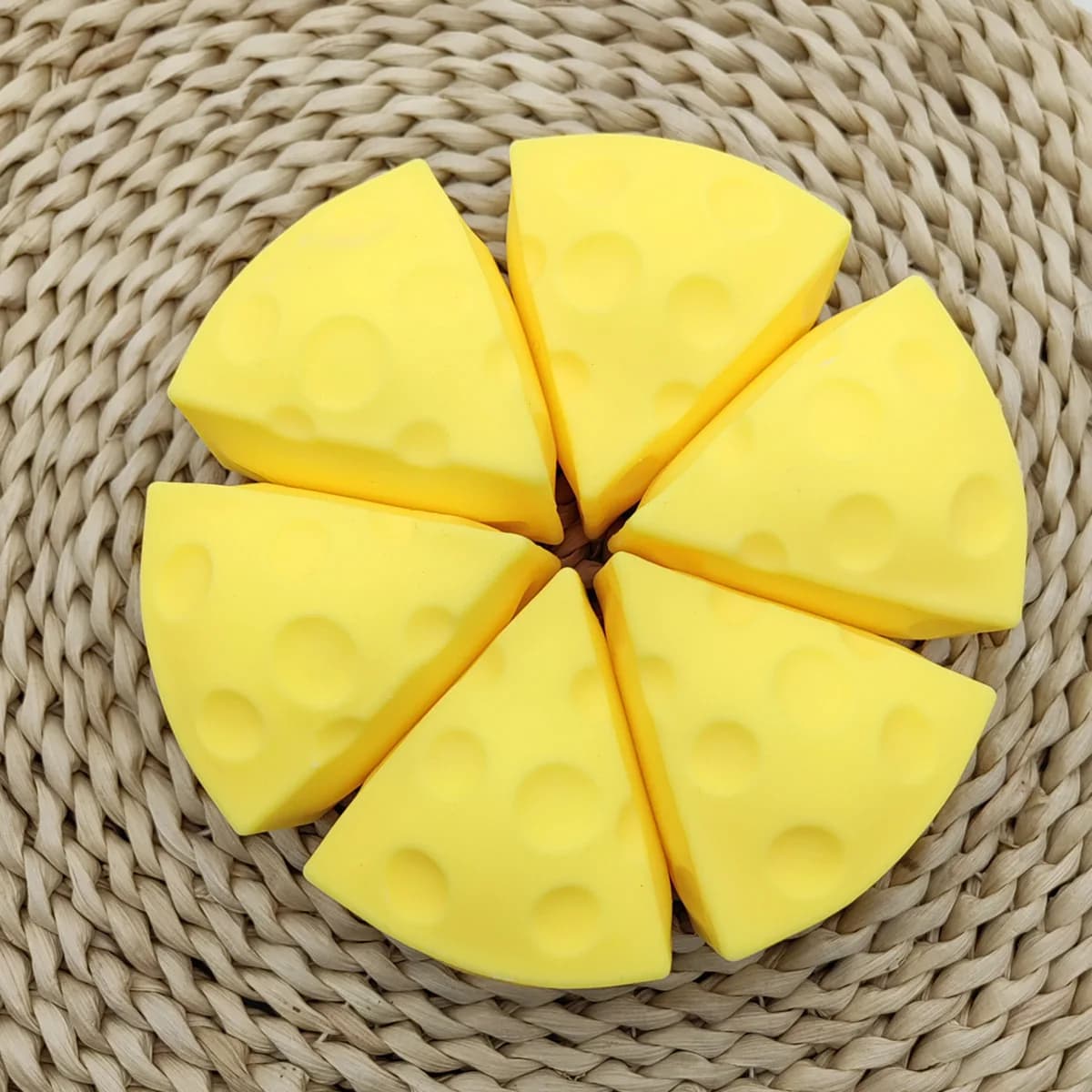 Jouet Squishy en forme de fromage, jouet à presser en forme de fromage, doux, mignon, anti-stress, à pincer, collant, à récupération lente, pour