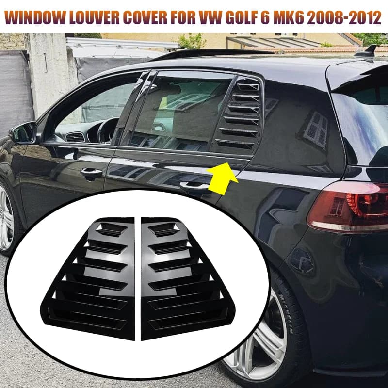 Pour VW accessoires Golf 6 MK6 GTI R GTD 2008-2012 voiture fenêtre latérale arrière persienne évents d'air pare-brise décoration couverture