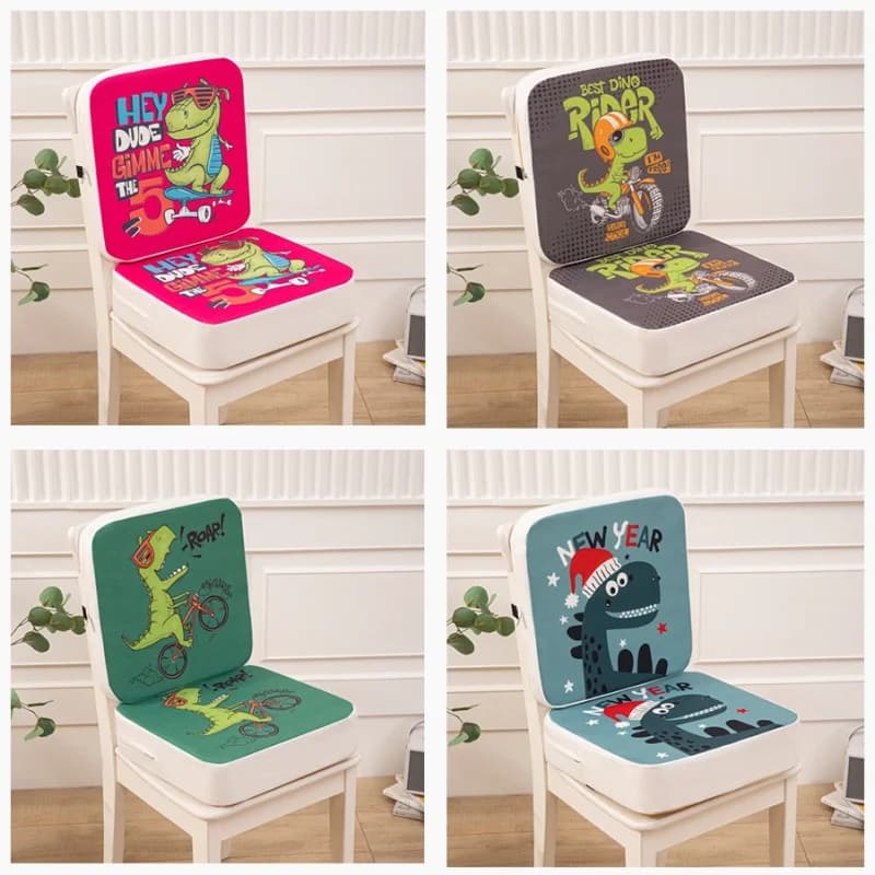 Coussin de siège rehausseur pour enfants, coussin de siège amovible pour enfants, coussin de chaise de salle à manger accru, chaise haute pour