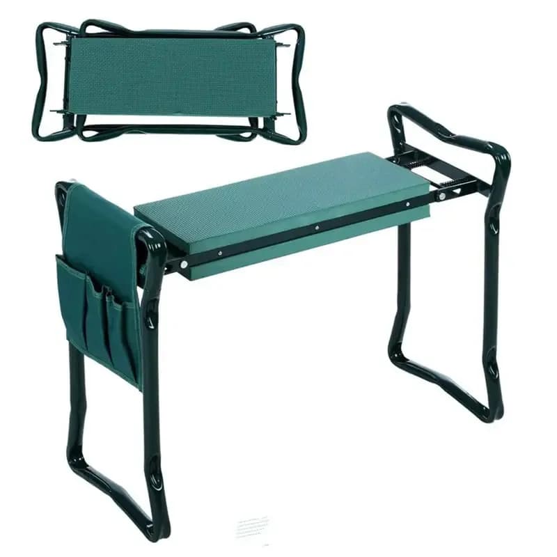 Siège de jardin pliant à genoux avec coussin à genoux épais et large, tabouret de jardin pliable et robuste, banc de jardinage