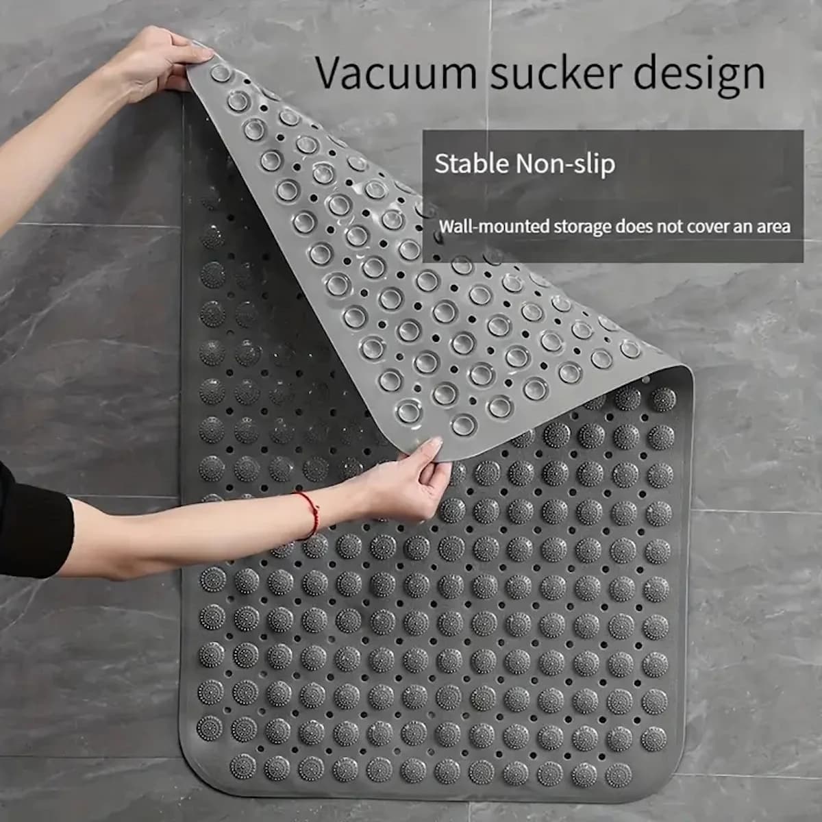 Tapis de douche antidérapant en Pvc, avec ventouses et trous de vidange, 35x70Cm/13.7x27.5 pouces, tapis de baignoire, accessoires de salle de bains,