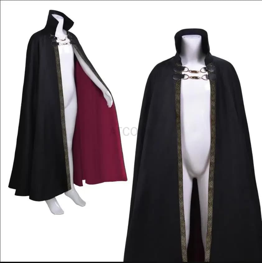 Costume de Vampire d'halloween pour adulte, Dracula diable, sorcière, Cape de Cosplay, gothique, Steampunk, Cape de mort, chaîne en métal