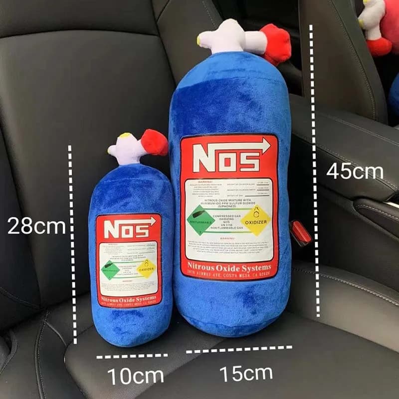 NOS bouteille d'azote tête oreiller balançoire oreiller Simulation oxyde nitreux cylindre bouteille jouets en peluche peluche doux NOS taille