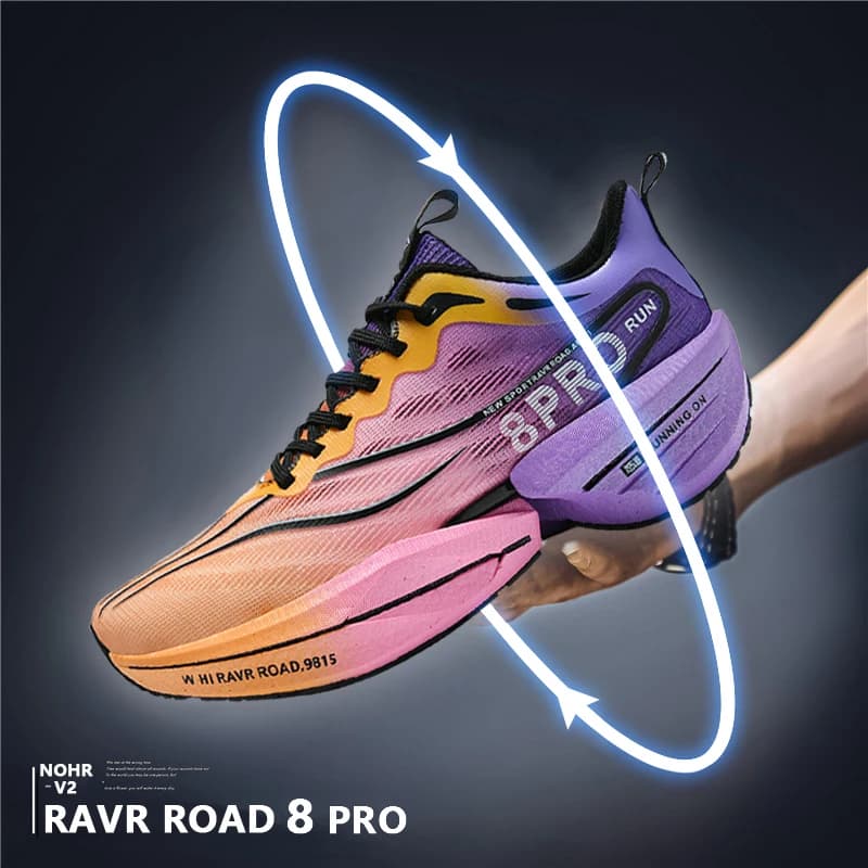 Chaussures de course pour hommes plaque de carbone course Marathon chaussures de sport rembourrées confortables baskets de route chaussures