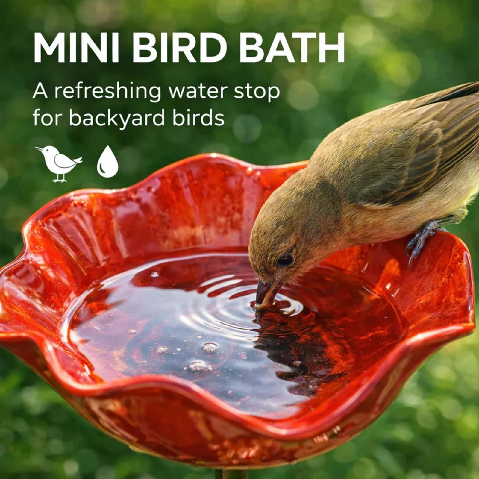 Nouvelle station d'eau potable pour abeilles avec design floral, bol pour oiseaux, abreuvoir extérieur pour papillons, décoration de jardin en