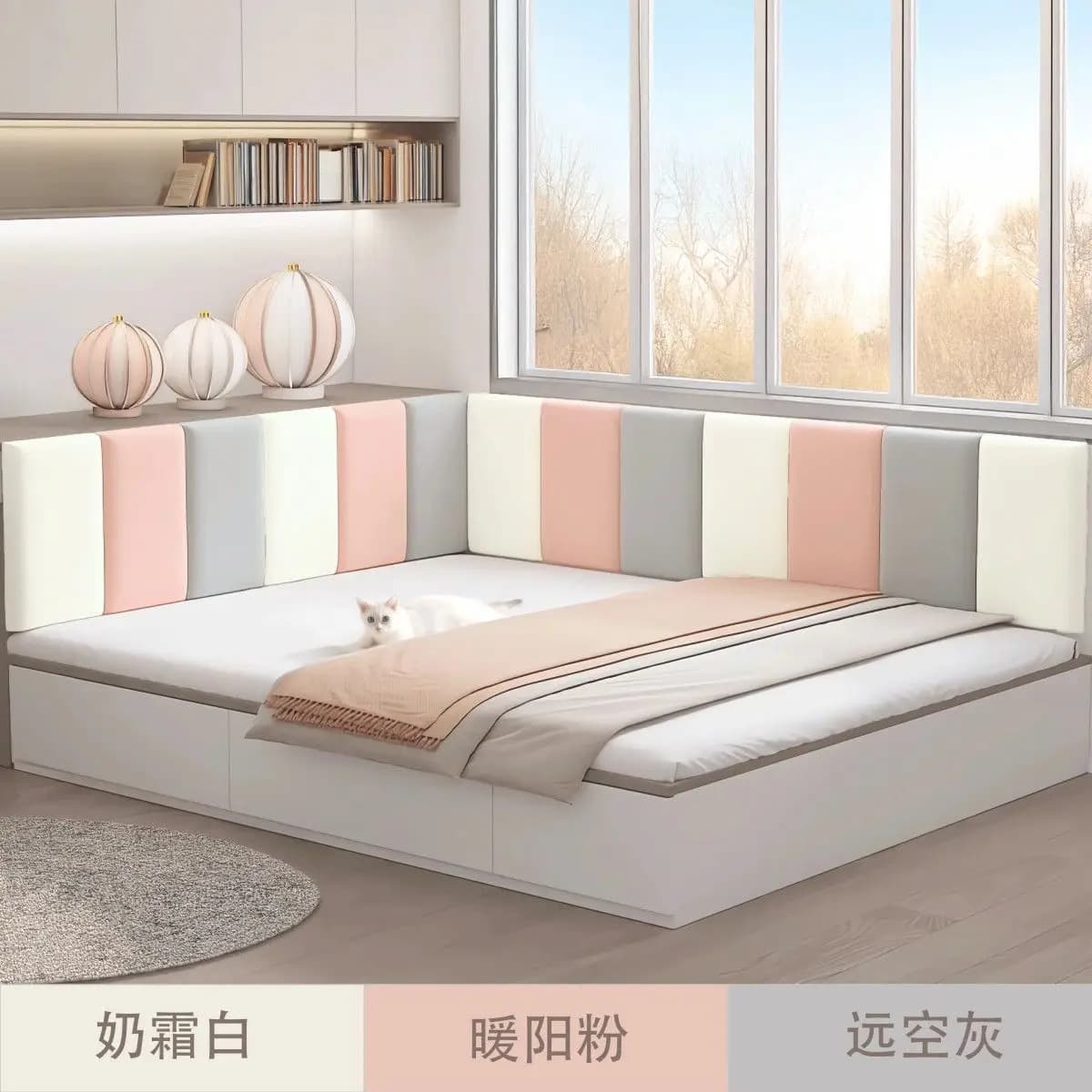 Tête de lit Tatami sac souple tour de mur chevet dossier Stickers muraux coussin Anti-collision panneau mural meubles de chambre
