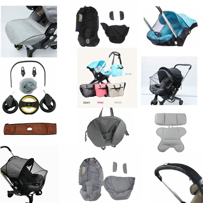 Remplacer les accessoires de poussette pour Doona moustiquaire housse de pluie sac de voyage en cuir chancelière couverture coton tampon