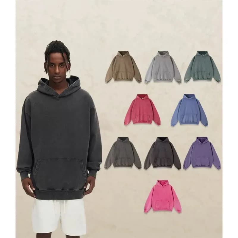 Sweat-shirt à capuche VIP 2026Winter, style rétro Harajuku, coton lavé 450G, personnalisation, pull-over Y2K