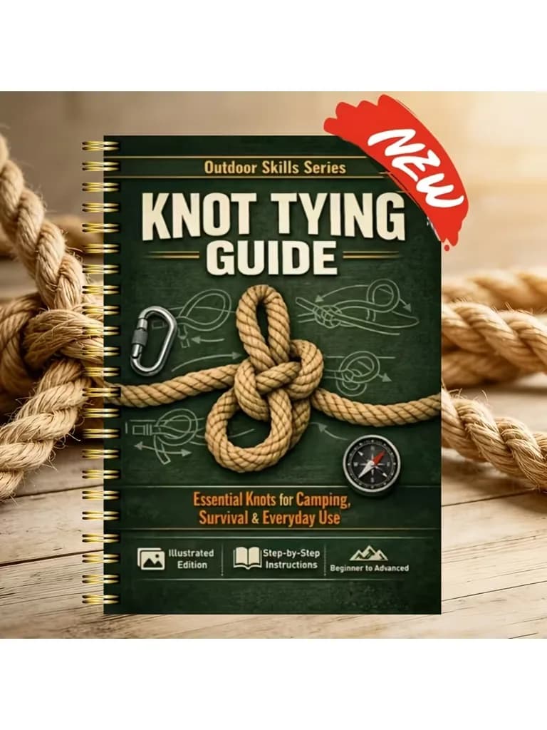 Bible des Noeuds de Survie en Plein Air Illustrée, 40 Pages, Guide Complet des Noeuds pour le Camping, la Randonnée et la Vie Quotidienne à la
