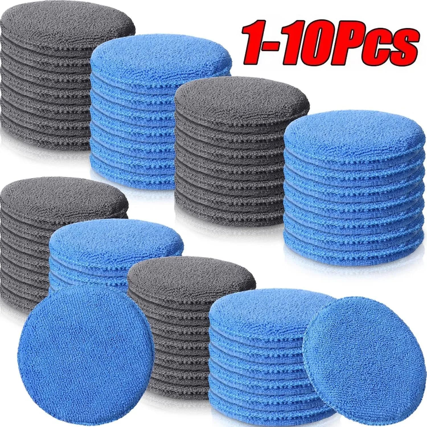 10/1 Pièces Gants applicateurs de cire en microfibre douce, éponges de polissage, tampons applicateurs de cire en mousse pour voiture, outils de