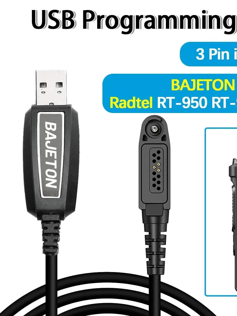 BAJETON câble de programmation USB d'origine pour Radio amateur Bajeton BJ-9000 Radtel RT-950 RT-950 PRO