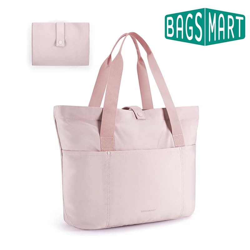 BAGSMART grands sacs fourre-tout pour femmes imperméable pliable plage salle de sport Shopping sac à bandoulière Durable collège travail sac à