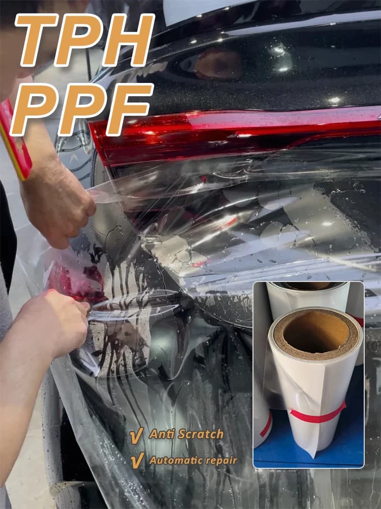 Film de protection transparent TPH pour voiture, auto-réparant et résistant aux rayures, protection contre la grêle, protection contre les
