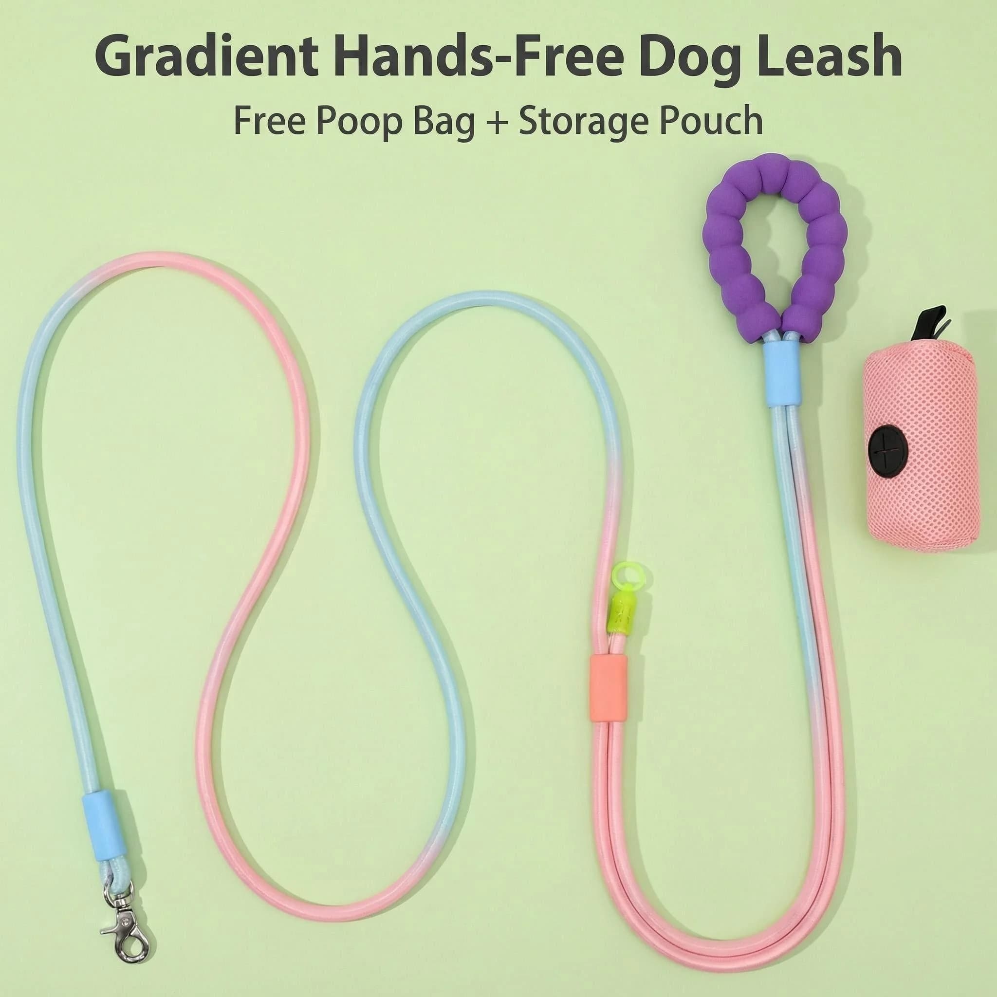 Laisse pour chien réfléchissante à gradient de haute résistance, poignée rembourrée en nylon durable, laisse d'entraînement pour chiens de