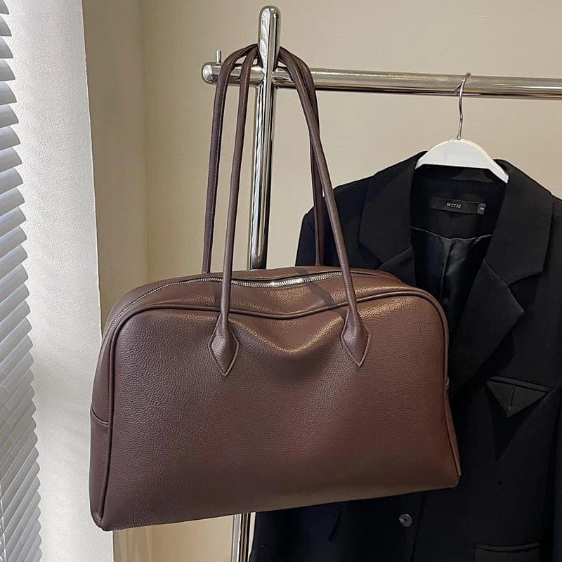 Sac à bandoulière de Bowling de luxe doux, fourre-tout de marque Simple de grande capacité, haut de gamme polyvalent, nouveau sac sous les bras