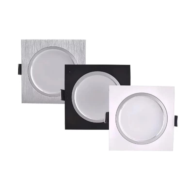 LED Downlight Dimmable 3W 5W 7W 9W 12W 15W 18W LED plafonnier carré 220V lampe encastré panneau lumineux pour l'éclairage domestique