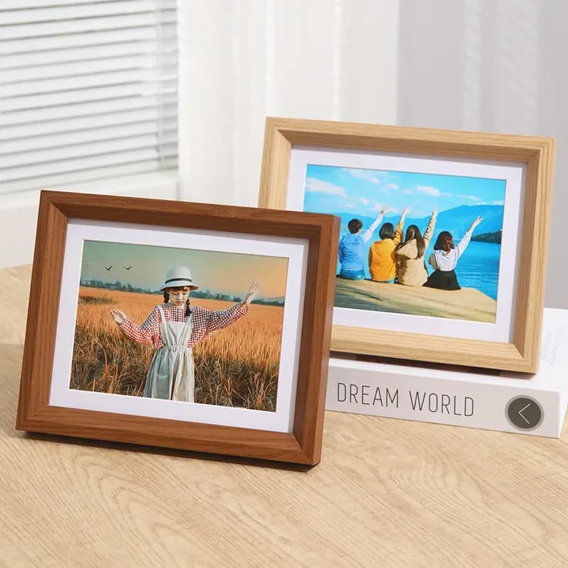 Cadre photo en bois nordique minimaliste pour décoration murale, décoration d'intérieur, ornement de chambre et de salon, cadeau de Noël, A3, A4