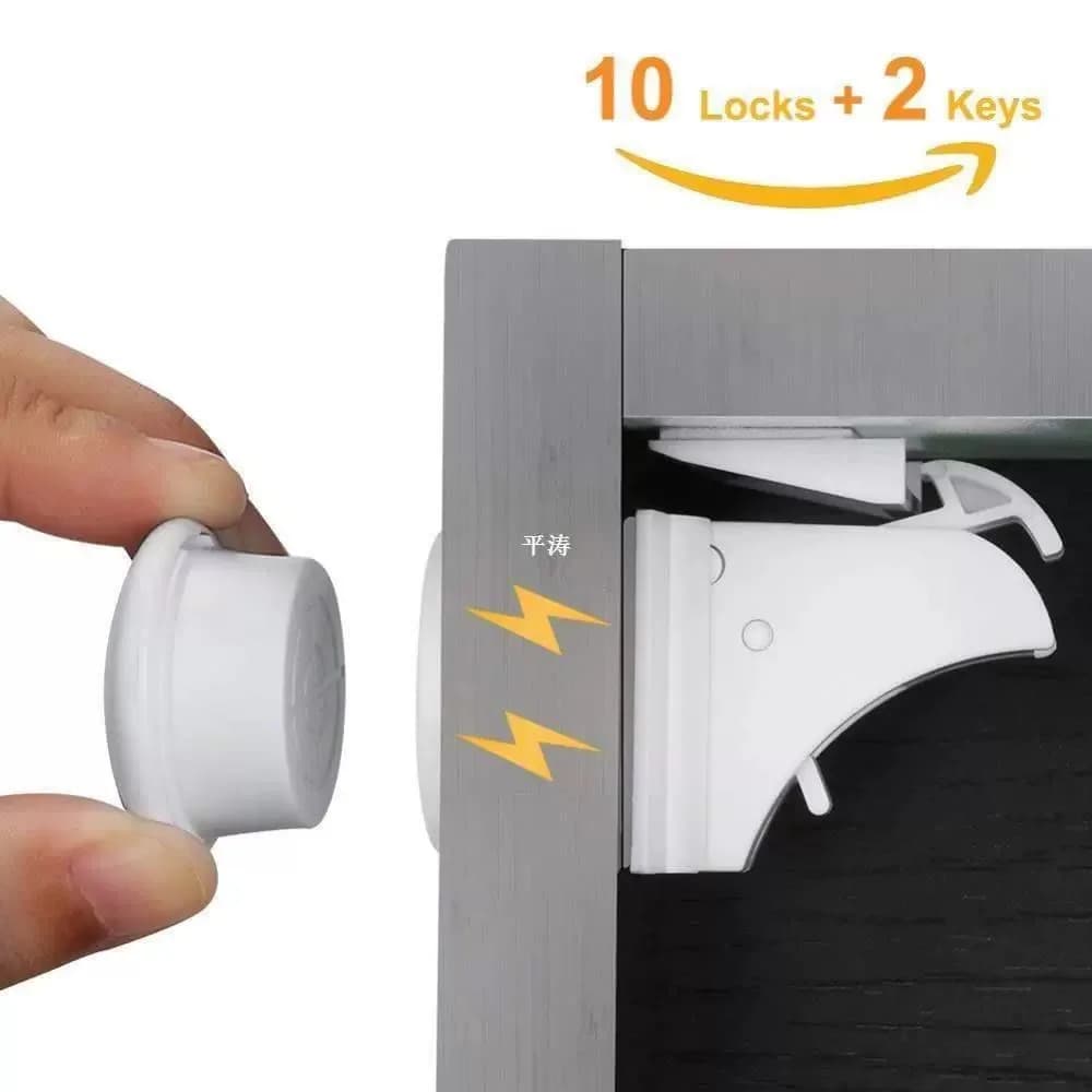 MELLatch-Serrure de sécurité magnétique pour porte d'armoire, protection invisible pour enfants