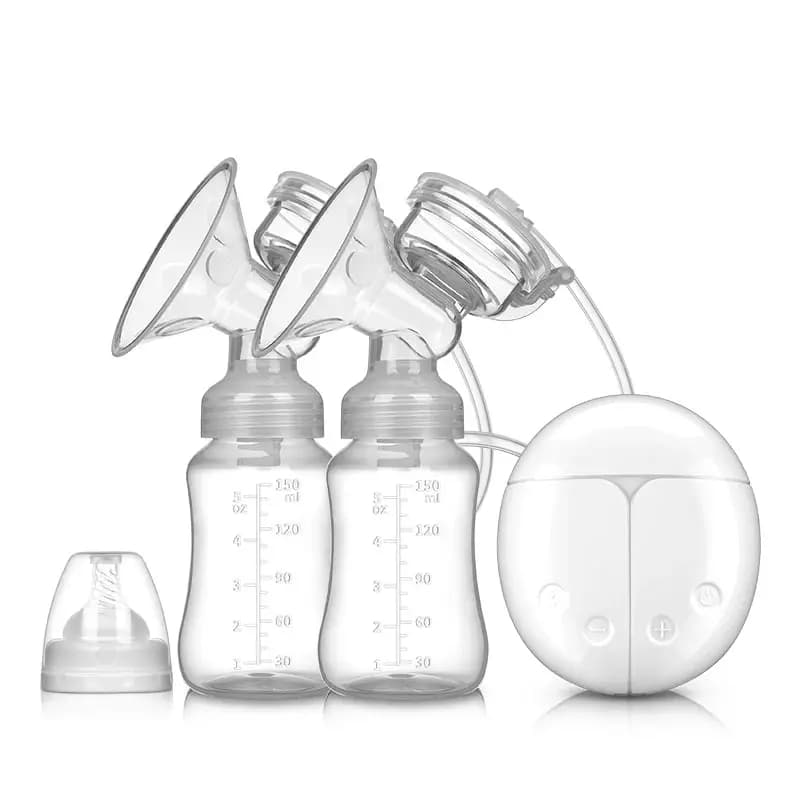 Tire-lait électrique double avec coussinets d'allaitement et stockage de lait maternel, pompes sans BPA, USB, alimentation pour bébé, coffret