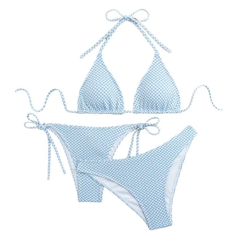 Maillot de bain bikini triangle halter 3 pièces sexy pour femme 2026 – Tenue de plage et de natation