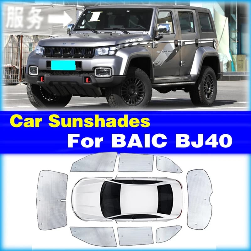 Pare-soleil de voiture BAIC BJ40, rideau de Protection UV, pare-soleil, couverture de pare-brise, Protection de la vie privée, accessoires