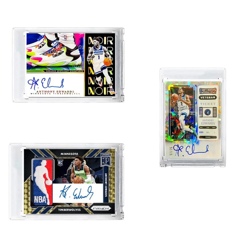 Carte Anthony Edwards de niveau All-Star DIY avec design Logoman, surprise de nouvel an passionnante pour les amateurs de basket-ball, carte de