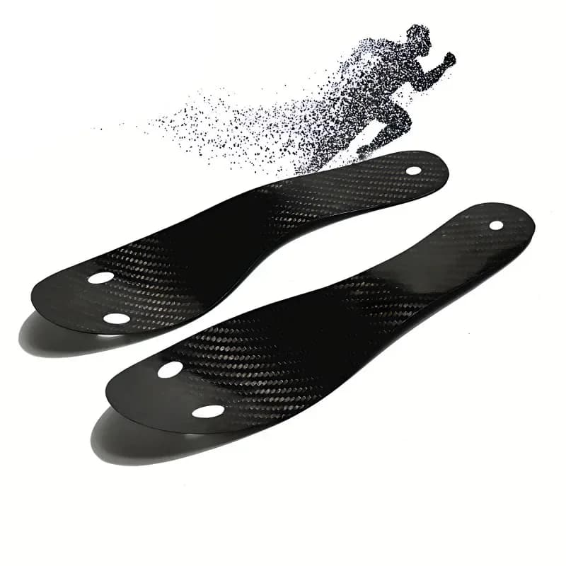 1 paire de semelles intérieures en Fiber de carbone, paume complète, plaque de carbone, semelle intérieure Boost forte 35 °   pour la course à