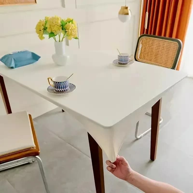 Nappe de couleur unie, paquet complet, imperméable, résistante à l'huile, lavable, pour table à thé, couverture de table, tapis de bureau, 1