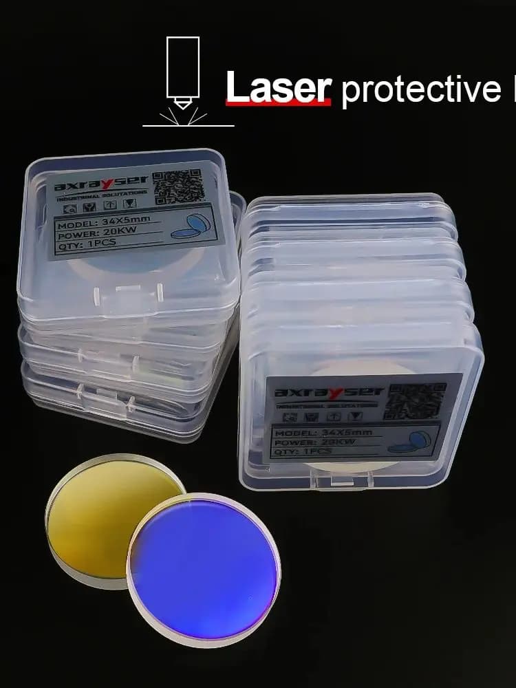 Lentille de protection laser à fibre optique Axrayser 30x5 34x5 en verre optique de silice fondue pour tête laser Raytools BOCHU Bodor