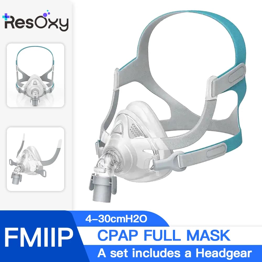 Resoxy CPAP Masque complet Utilisation pour l'apnée du sommeil anti-ronflement avec tube de 22 mm de diamètre intérieur Machine automatique CPAP