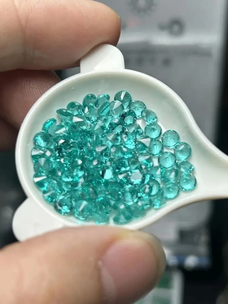Mosangna – saphir vert cultivé en laboratoire, pierre précieuse Paraiba YAG bleue, taille 1mm-6mm, pierre saphir synthétique Durable