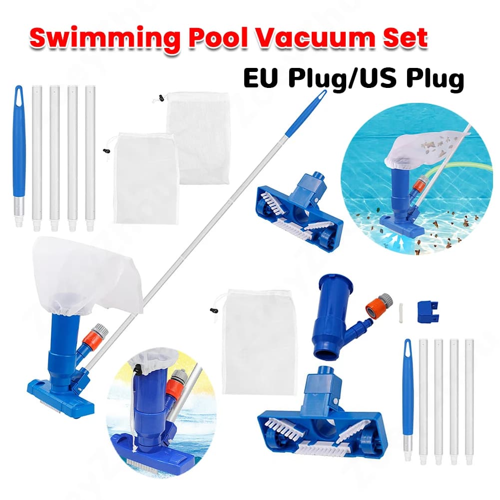 Outil de nettoyage sous-marin de piscine Portable, Jet d'aspirateur d'étang, tête de brosse, filet de nettoyage de piscine, accessoires de piscine