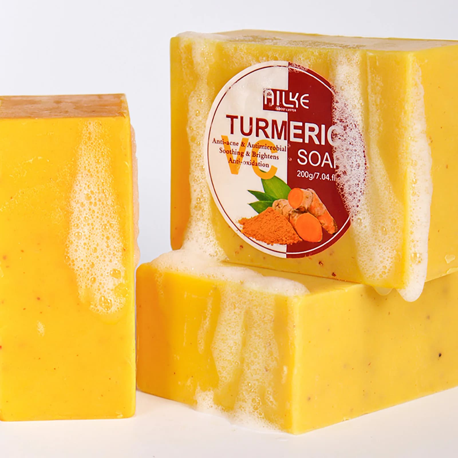AILKE-Natural Curmeric Regina pour le visage, le corps et les mains, éclaircir, nettoyer SAF, éclaircir le teint de la peau, divers taches SAP