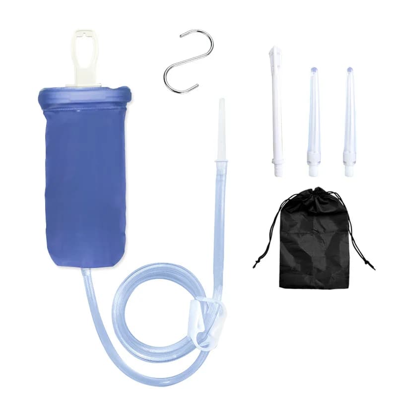 Sac de Lavement en Caoutchouc PVC de Grande Capacité, Réutilisable, Anus, Recyt, Hygiène Personnelle, Propre, 1.6 L, 2L