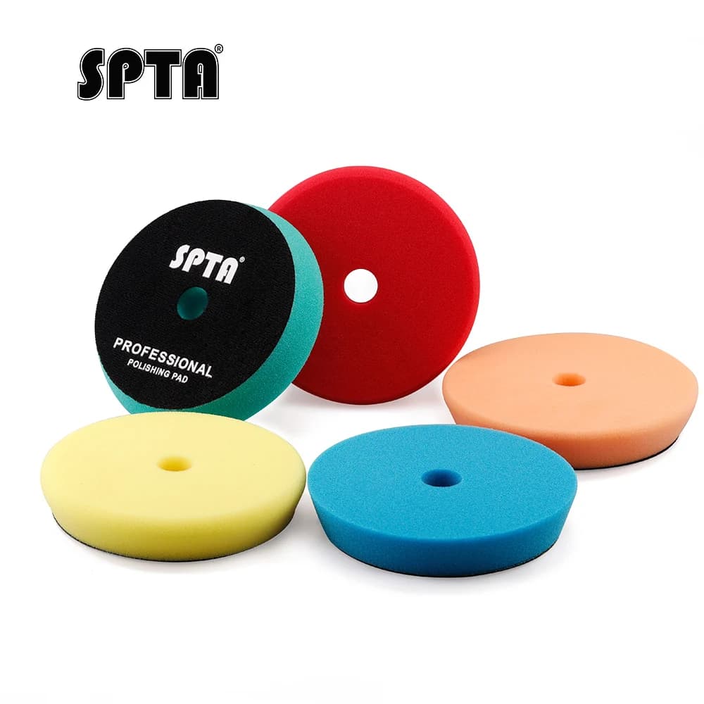 SPTA 3 "/5"/6 " tampon de polissage éponge de voiture tampon de polissage plat en forme de T crochet et boucle élimine les rayures pour le