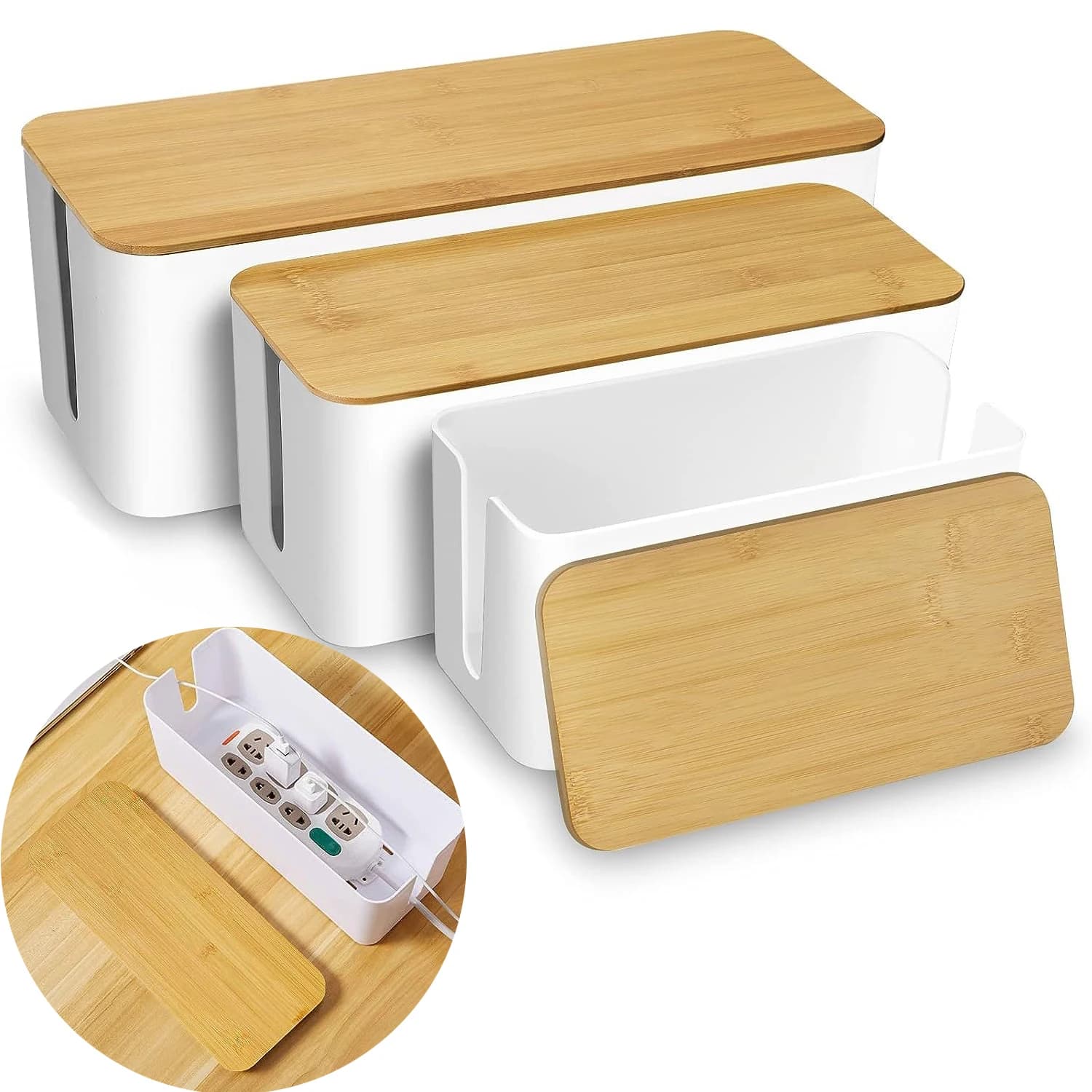 Boîte de rangement de câbles, boîtier Anti-poussière pour ligne électrique, organisateur de prise de chargeur pour Protection de prise de fil,